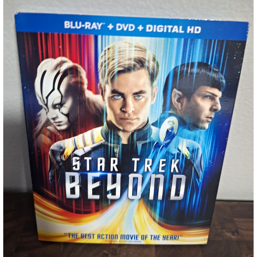 Star Trek Beyond Blu-ray + DVD + Slipcover Chris Pine Spock 2-Disc Set 2016